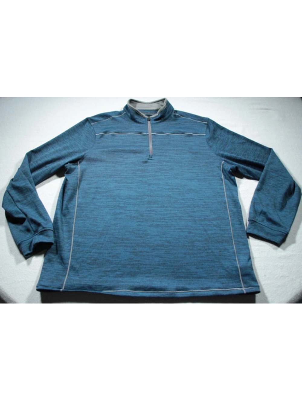 Men's Pebble Beach Dry-Luxe Performance Quarter Zip Shirt Pullover Blue L